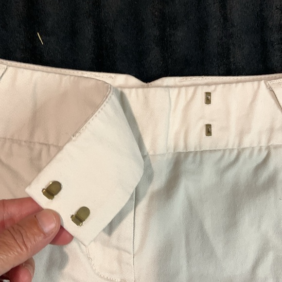 J Crew chino shorts ivory white with blue seahorses size 2 100% cotton broken in - Picture 7 of 7